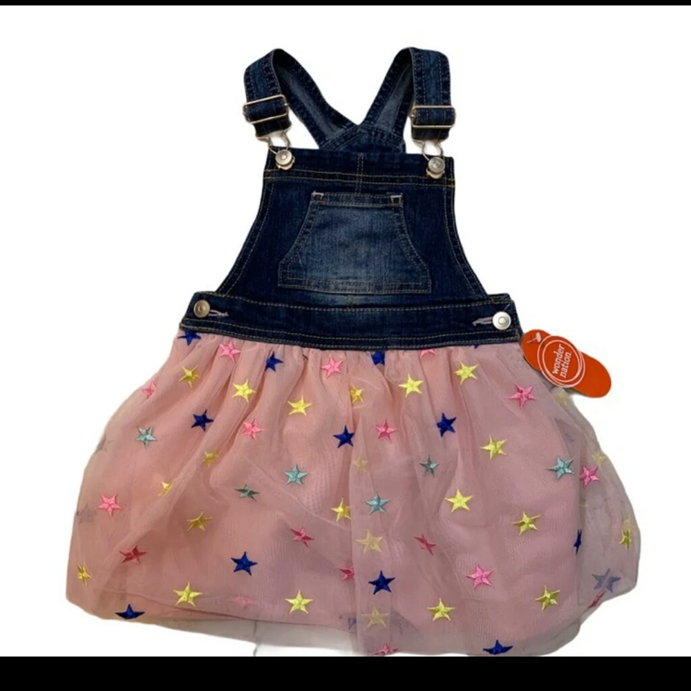 Wonder nation 3T girls overall dress